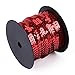100 yarde 6mm linea di paillettes piatte strisce di paillettes accessori per corde da cucito(Rosso)