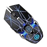 Éclairage LED dynamique : La souris de jeu présente un effet de lumière respirante LED RGB qui crée une ambiance immersive, améliorant l'expérience de jeu même lors de longues sessions sans fatigue visuelle.