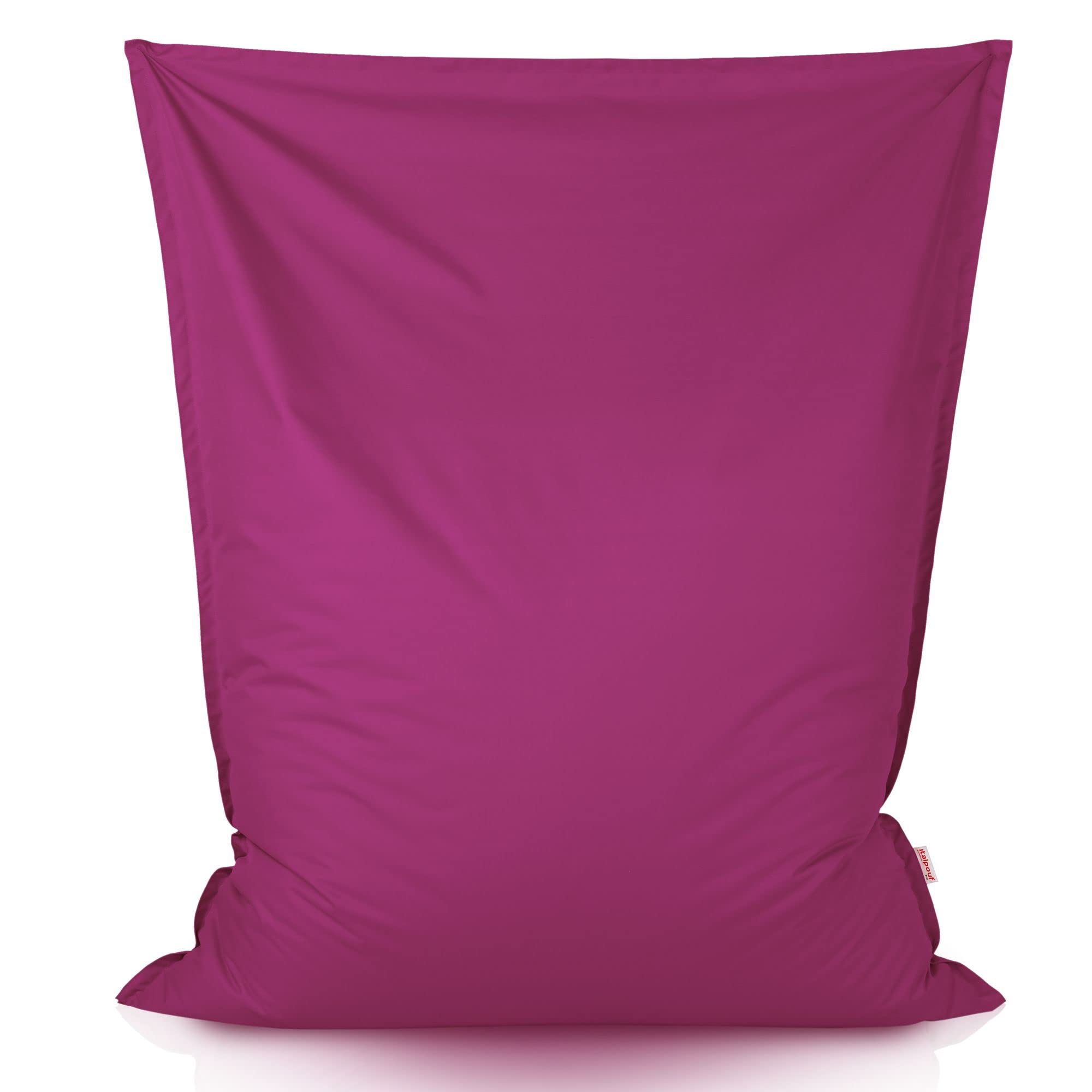 Pouf poire XXL fuchsia pour salon et jardin | Coussin géant confortable