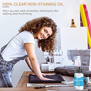 1oz Fine Light Sewing Machine Oil and Cleaning Kit, Includes Needle Tip Applicator & Dual-Ended Brush, Home & Industrial Mineral Sewing Machine Oil and Lubricant for Textile Machinery, by OAIEGSD