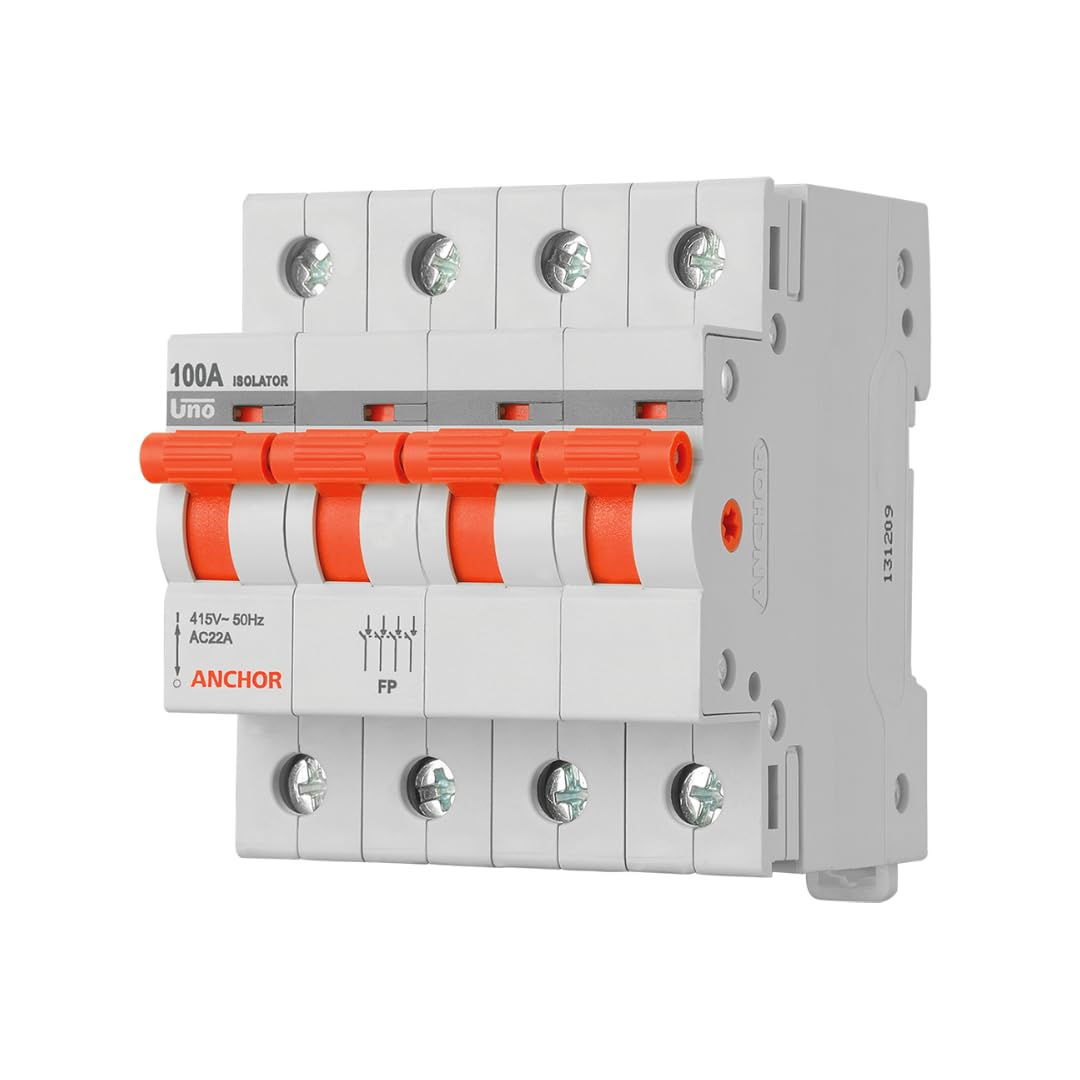 Anchor by Panasonic 98099 4 Pole UNO Series Isolator, 100 Amp, White-picture-22
