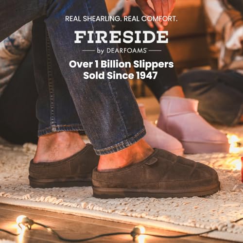 Image of Fireside by Dearfoams Men's Grafton Shearling Indoor /Outdoor Clog