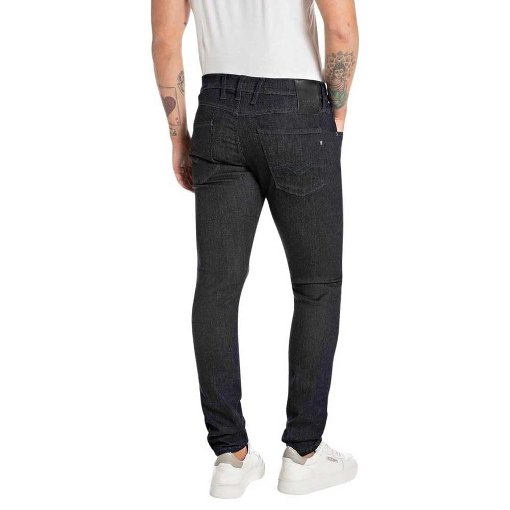 Replay Herren Jeans M914 Anbass Hyperflex Forever Dark