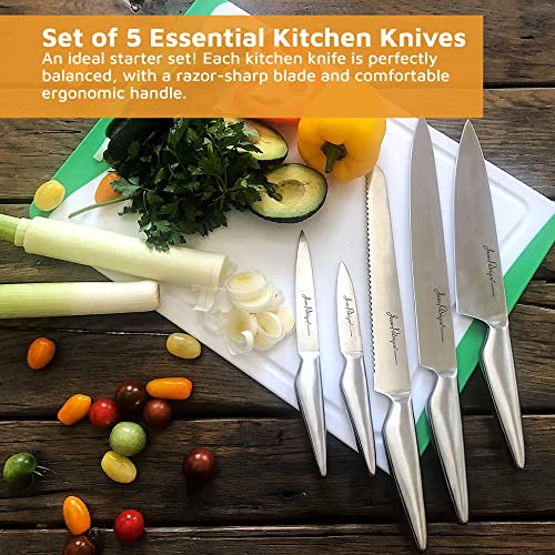 Kitchen-Knives-Set-of-5-Razor-Sharp-Professional-Chef-Knife-Set-Superior-Stainless-Steel-with-Comfortable-Ergonomic-Handles-Kitchen-Accessories-Essentials-Chopping-Cooking-Set-by-Jean-Patrique