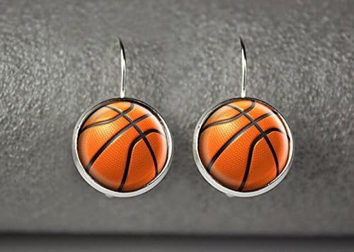 Basketball earrings, basketball jewelry, basketball accessories