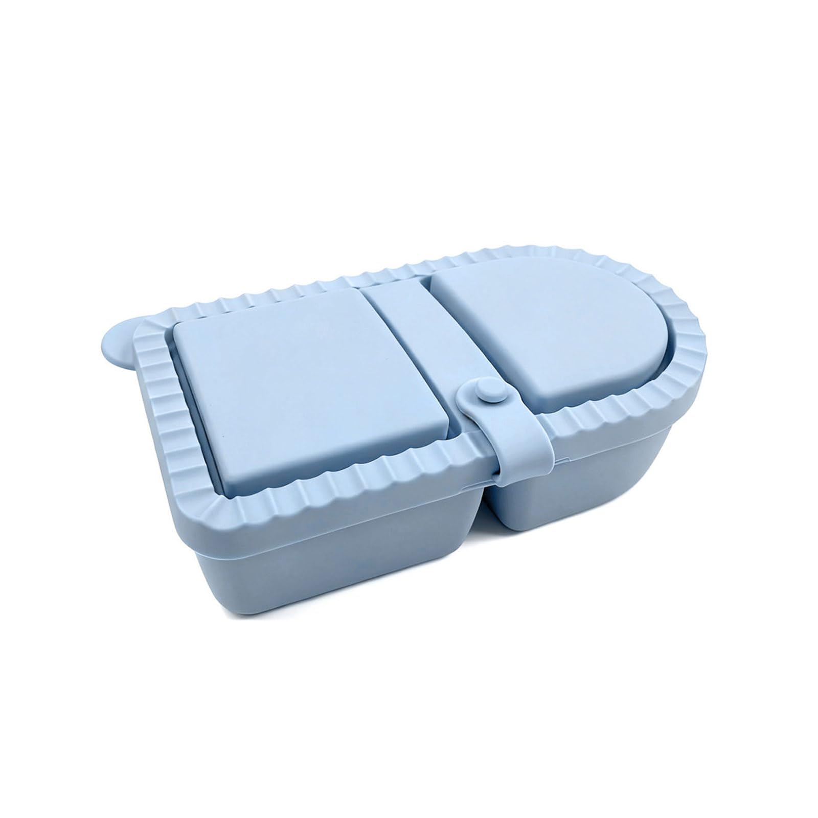 Buxuaaaa Compartment Snacks Container Silicone Food Safe Leak Proof Portable Microwave Dishwasher Safe Food Storage Box Silicone Snacks Box