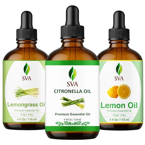 Combo Aceites Esenciales de Citronela, Hierba Limón y Limón 4 oz