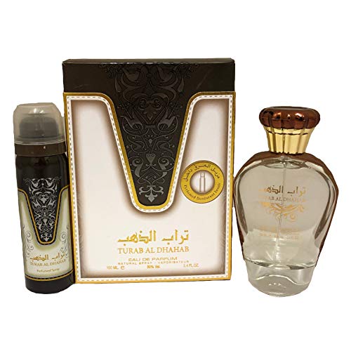 Perfume Turab Al Dhahab ARD AL ZAAFARAN - Agua de perfume de alta calidad y larga duración, árabe oriental 100 ml con Bergamota ligera, limón verde y coco