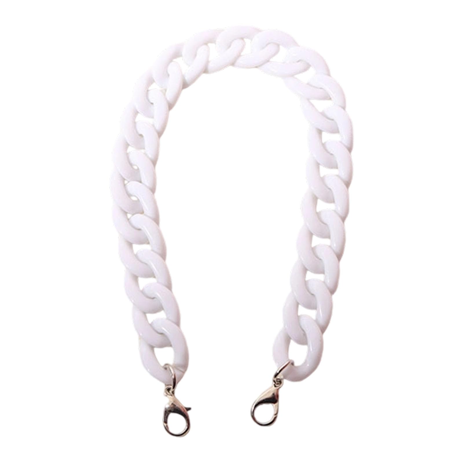 CRFFZ Replacement Shoulder Strap Acrylic Purse Chain Straps with Metal Hook 60cm Handbag Chains Handle for Women Purses Making Chain Strap for Purses