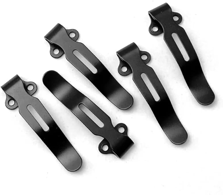 Miniatura 8 de Paquete de 2 clips de bolsillo de transporte profundo de acero inoxidable plegables para cuchillo 515 535 Series Práctica cintura 2 agujeros soporte