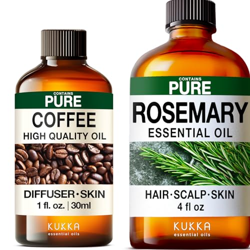 Set Aceites Esenciales de Café y Romero 2x4 Fl Oz Kukka