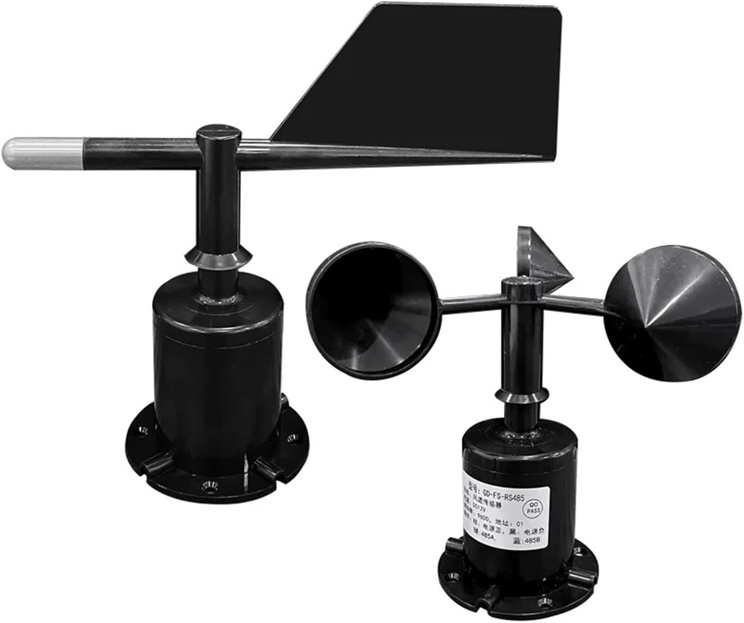 Wind Speed and Direction Sensor Measuring Instrument Three Cup Transmitter Pulse 0-5V 4-20mA RS485modbus Output(Wind Direction,0-5V)