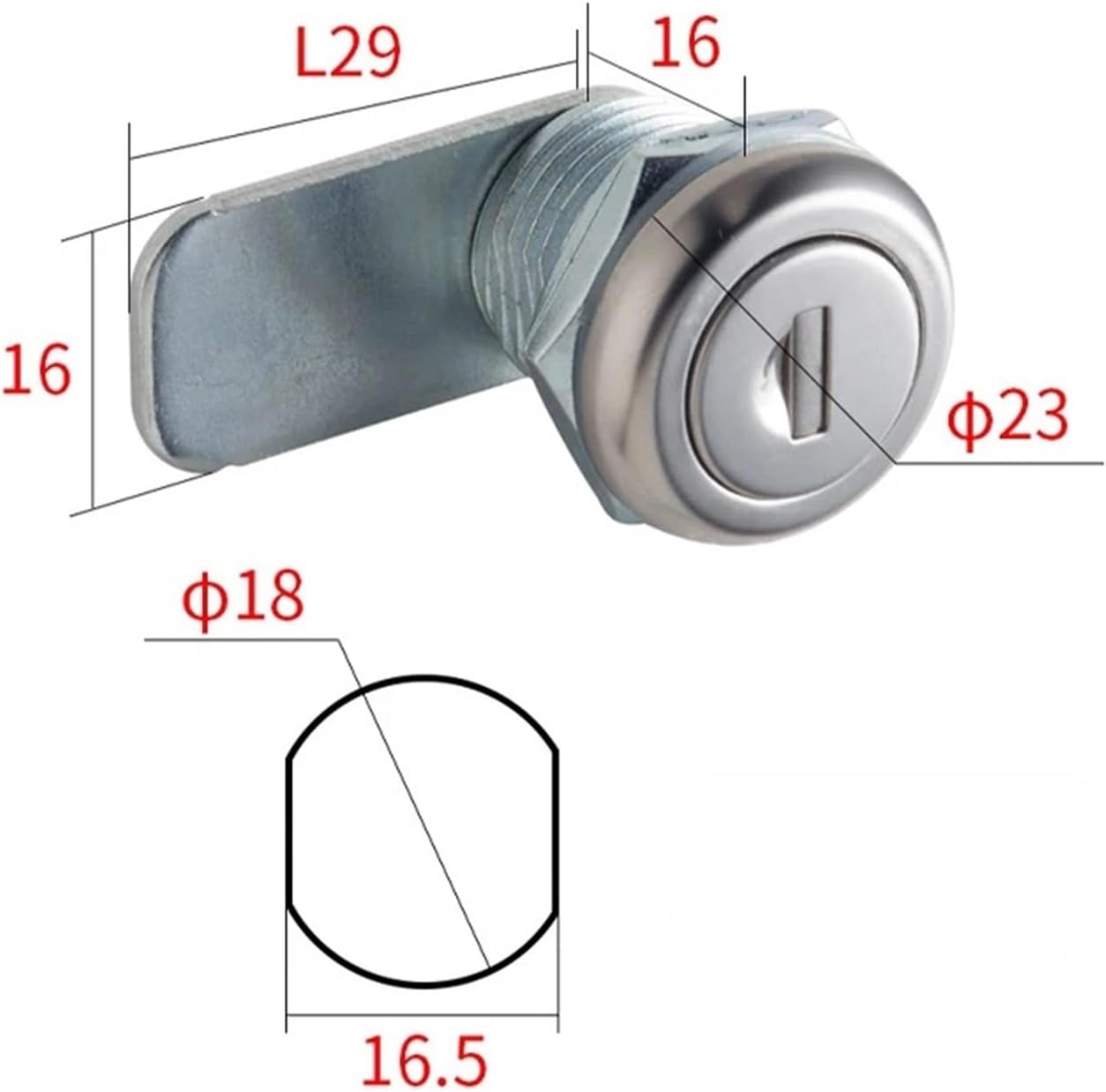 Cabinet Cam Lock Cupboard Locker Bathroom Window Hardware 1Pcs(MMS478 2 16mm)