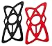 Aduro Pack Of 2, Replacement Rubber / Silicone Bands for U-GRIP PLUS Universal Bike, Motorcycle, Handlebar, Roll Bar Mount for All Smartphones, Apple iPhone, Samsung Galaxy, Motorola (Black + Red)