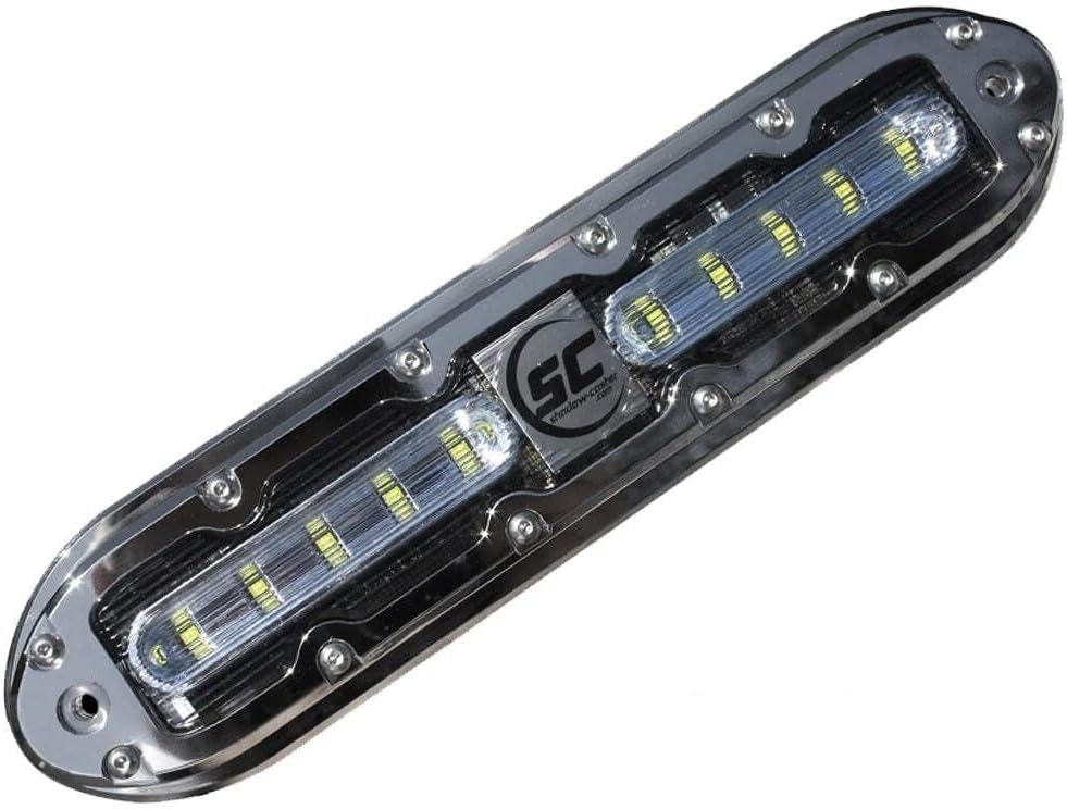 shadow-caster SCM-10 LED Underwater Boat Light - Color-Changing (RGBW) - 316 Stainless Steel Housing - Polycarbonate Lens - IP68 Fully Submersible Waterproof