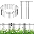 Animal Barrier Fence, 17 in(H) X 13 Ft(L) No Dig Garden Decorative Fencing, Rustproof Metal Wire Panel Garden Fence Border for Dog Rabbits Ground Stakes Fence and Outdoor Landscape Patio (10)