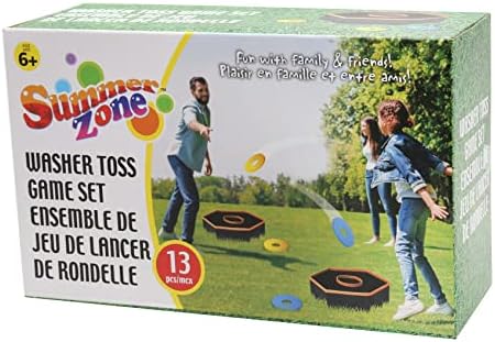 Have Fun in The Sun with Summer Zone 8pcs Washer Toss Game Set - Perfect for Outdoor Parties and Gatherings