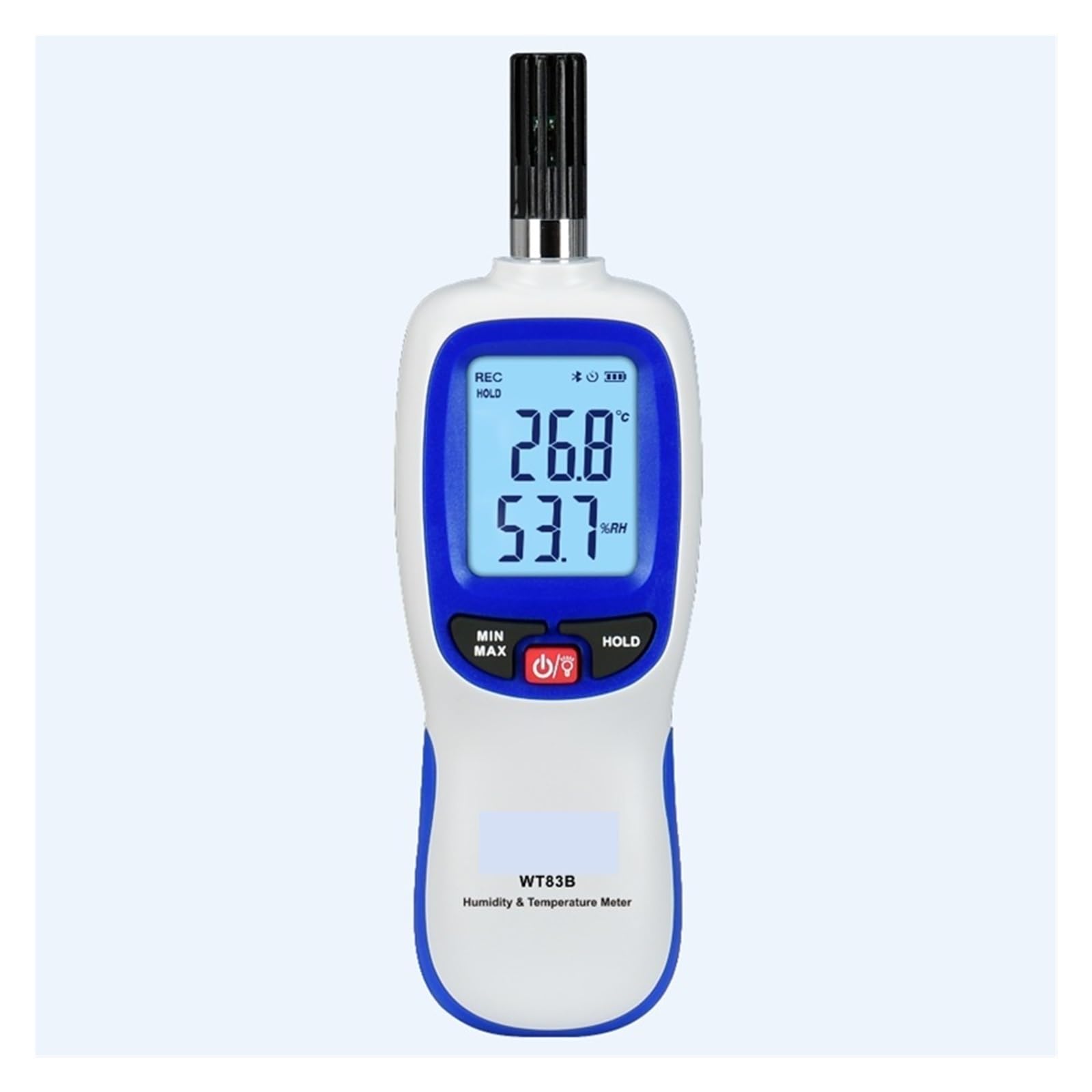 Bluetooth-Thermometer-Hygrometer mit Hintergrundbeleuchtung | MAX/MIN-Datenspeicherung, Taupunkt, Hintergrundbeleuchtung(Wt83)