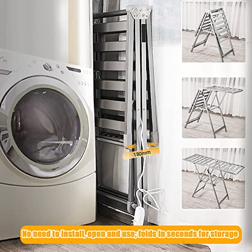 Tendedero interior con alas para baño ideal para apartamentos pequeños 5