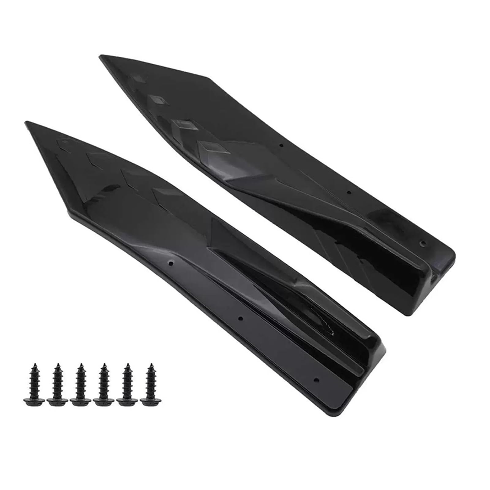 Minigonne Laterali Paraurti Posteriore A 2 Pezzi Diffusore Angolare Splitter Spoiler Canard Per BMW Serie 4 F32 F33 F36 G22 G23 G26 Dal 2014 In Poi(Nero)