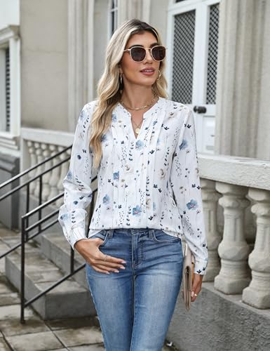 Image of Blooming Jelly Women's Long Sleeve Blouses Dressy Casual Business Work Tops
