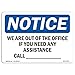 OSHA Notice Sign - We are Out of The Office If You Need Any | Rigid Plastic Sign | Protect Your Business, Work Site, Warehouse & Shop Area | Â Made in The USA