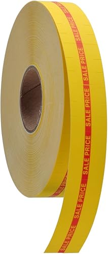 Miniatura 4 de Rojo Reverse sobre amarillo de impresión "Precio de Venta Precio Etiquetas para adaptarse a monarch 1115 pricers. 10 rollos con 1 Rodillo de tinta