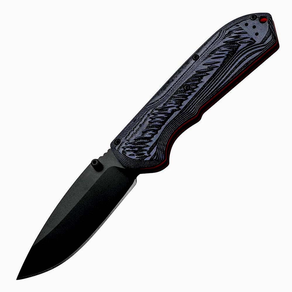 Klappmesser 8.5" scharfes Robust Taschenmesser aus edelstahl, Schwarzes g10, CPMM4 Stahl messer, Outdoor Edc Messer Survival, Jagdmesser tanto, tragbare campingmesser, einhandmesser mit clip Scheide