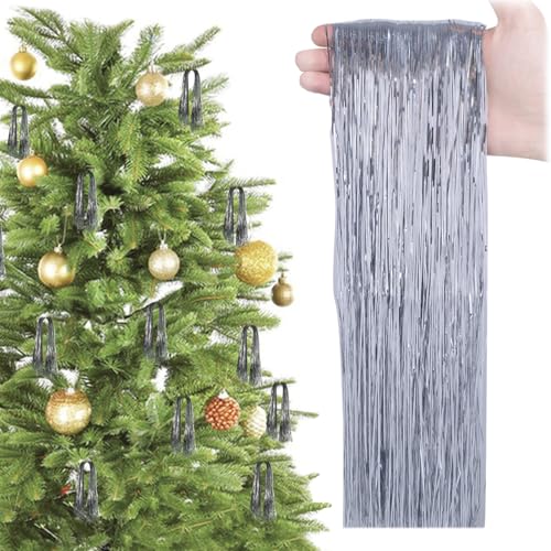6000 Stränge Lametta Metall Weihnachtsbaum Metallic Lamettas Dünne...