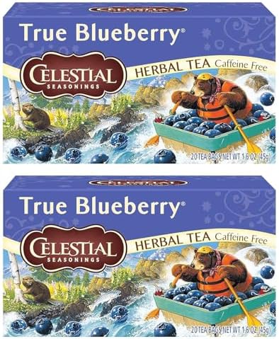 Celestial Seasonings Herb Tea True Blueberry 20 Bag (Pack of 2)