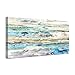 Abstract Picture Canvas Wall Art: Silver Foil Artwork Painting Print for Living Rooms (40"x 20"x1 Panel)