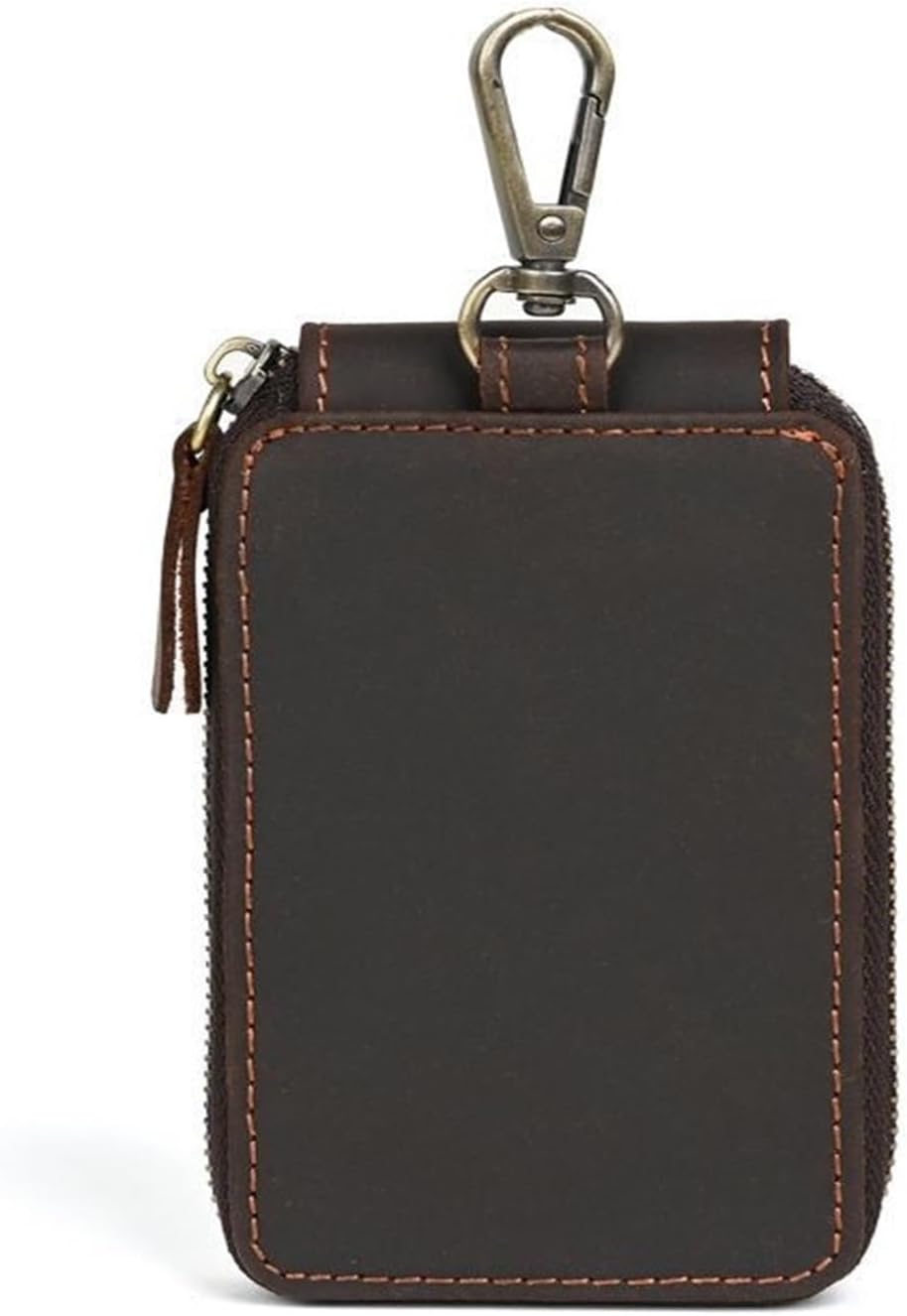 Keychain Bag Handbag Earphone Pouch Data Cable Pouches Suitable For Portable Small Handbags(Dark brown)