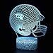 Produktbild XHYYD Led Nachtlicht 3D Illusion Sport Baseball Helm Nachttischlampe 16 Farben, Schlafbeleuchtung Mit Smart-Touch-Tasten, Schöne Geschenke, Warme Geschenke, Kreative Möbel, Ideales Kunsthandwerk