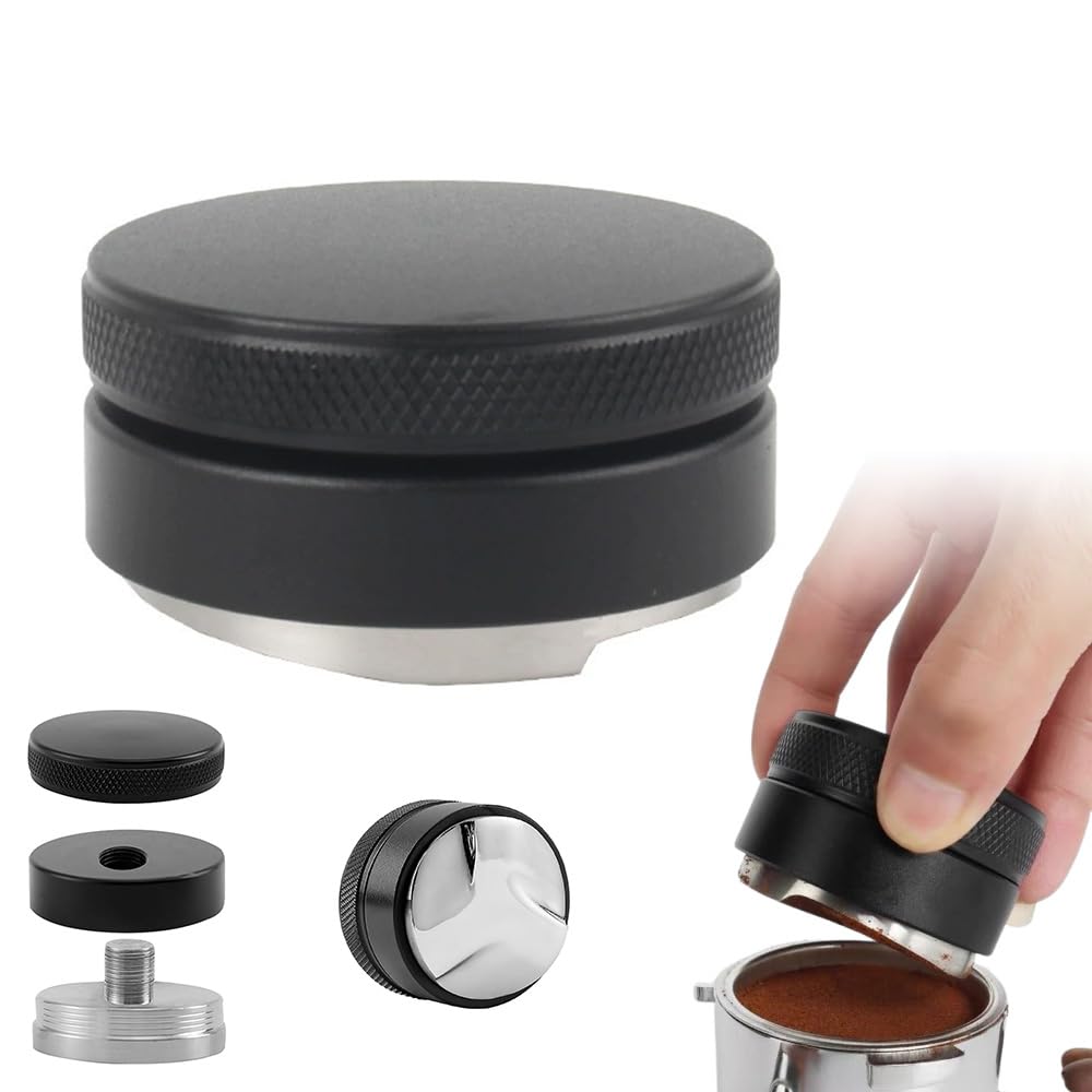 コーヒーディストリビューター 51mm エスプレッソ コーヒー用品 ステンレス製 ステンレスタンパー 埋立圧器 エスプレッソ シルバー