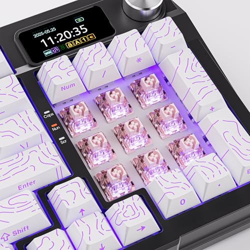 Image of Zhouwang Pink Keyboard Switches,5-Pin Pre-Lubed with Wall Dustproof Tactile Switches for MX Mechanical Gaming Keyboard(Pink,36PCS)