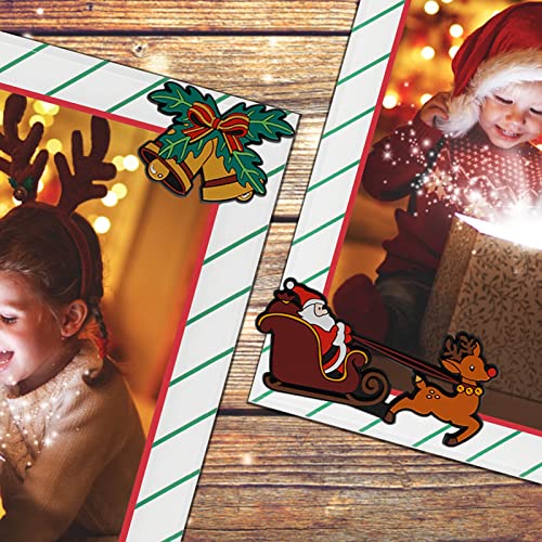 Iziddo Christmas Picture Frame 8X10, Winter Christmas Decorations Gifts, Green Glass Photo Frames Display Vertically Or Horizontally Only For Tabletop (Pack Of 2, Green) #TOP3