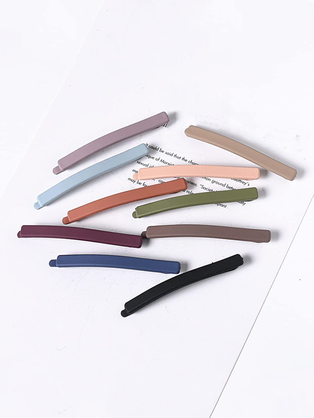 10 Pcs Matte Finish Hair Clips for Accessories