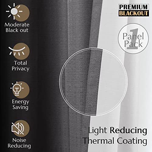 Jinchan Blackout Curtain Grey For Bedroom 84 Inches Length Gray Black Out Window Curtains Living Room Thermal Insulated Dining Room Darkening Outlet Grommets Drapes Sold Individually One Panel #TOP2