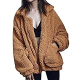 Comeon Women's Faux Fur Jacket Shaggy Jacket Winter Fleece Coat Outwear Shaggy Shearling Jacket