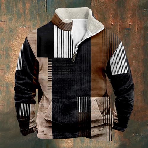 Graphic Hoodies for Men Men's Loose Stand Up Collar Sweatshirt Long Sleeved T Shirt Hooded 2024 Fall Loose2