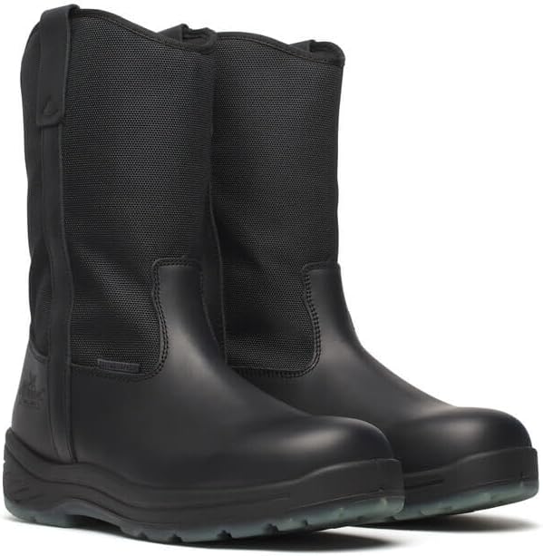 Thorogood Thoro-Flex Black Slip-On Waterproof Work Boots for Men and Women - Made from Full-Grain Leather with Composite Toe and Slip-, Oil-, and Puncture-Resistant Outsole