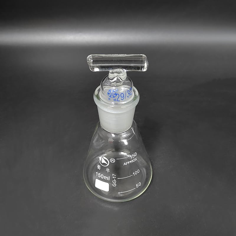 Matraz cónico con tapón de Vidrio con asa sólida, 100 ml-10000 ml 29/32, matraz Erlenmeyer con Boca esmerilada estándar(10000mL)