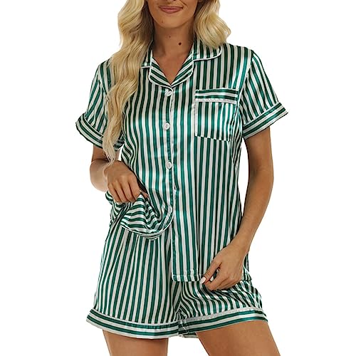 Pijamas de manga corta contra el sudor conjunto ropa de dormir mujer cómoda de verano