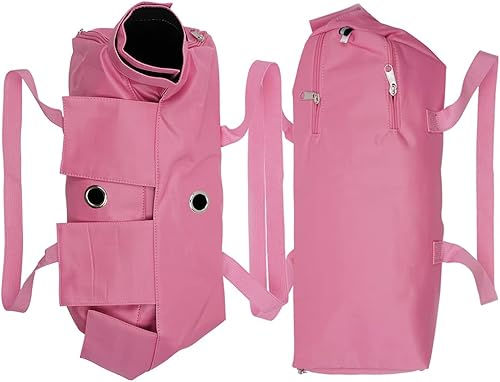 Miniatura 2 de Kukaster Pet Bolsa de sujeción para gatos para cuidado de garras, recortar uñas, antiarañazos, bolsa de aseo para gatos para examen médico (rosa-s)