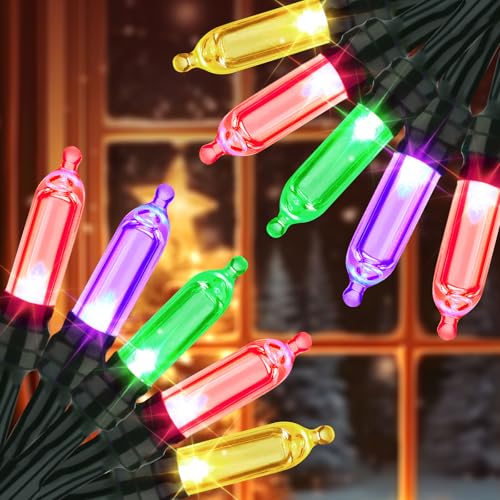 LYHOPE Battery Christmas Lights, 2Pack Total 66ft 200 LED Christmas Lights Waterproof 8 Modes...