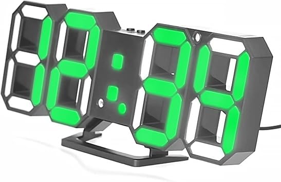 Amazon Co Jp Goodsland 壁掛け 可能 Led 置き時計 デジタル Usb給電 掛け時計 壁掛け時計 おしゃれ アラーム 温度 日付 12h 24h 日本語説明書 Gd Ldgtk Gr ホーム キッチン