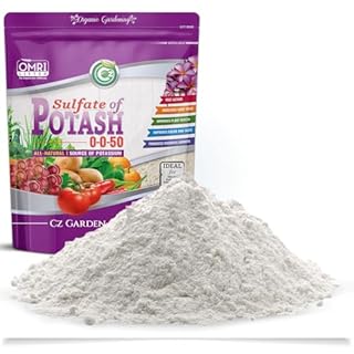 Organic Sulfate of Potash 0-0-50 Made in USA - Water Soluble SOP Potassium Plant Food for Plants & Flower Gardens - 3LB Low Chlorine Fertilizer. Enhances Color & Taste! OMRI Listed