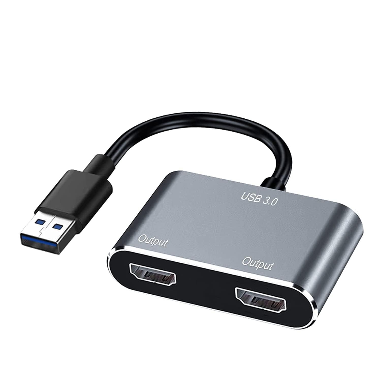 HiperAds USB 3.0 to Dual HDMI Adapter - 4K@30Hz and 1080P@60Hz Hdmi Splitter for Dual Monitors, Compatible with Windows/MacOS/Android/Win XP only-KHM-196SC-0 (B0CB4D5V5T) Amazon Price History, Amazon Price Tracker