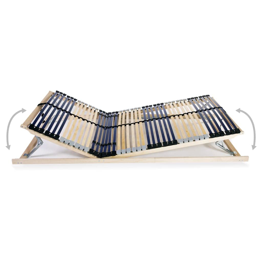 vidaXL Legno Faggio Rete a Doghe 7 Zone con 42 Doghe 100x200cm Struttura Letto