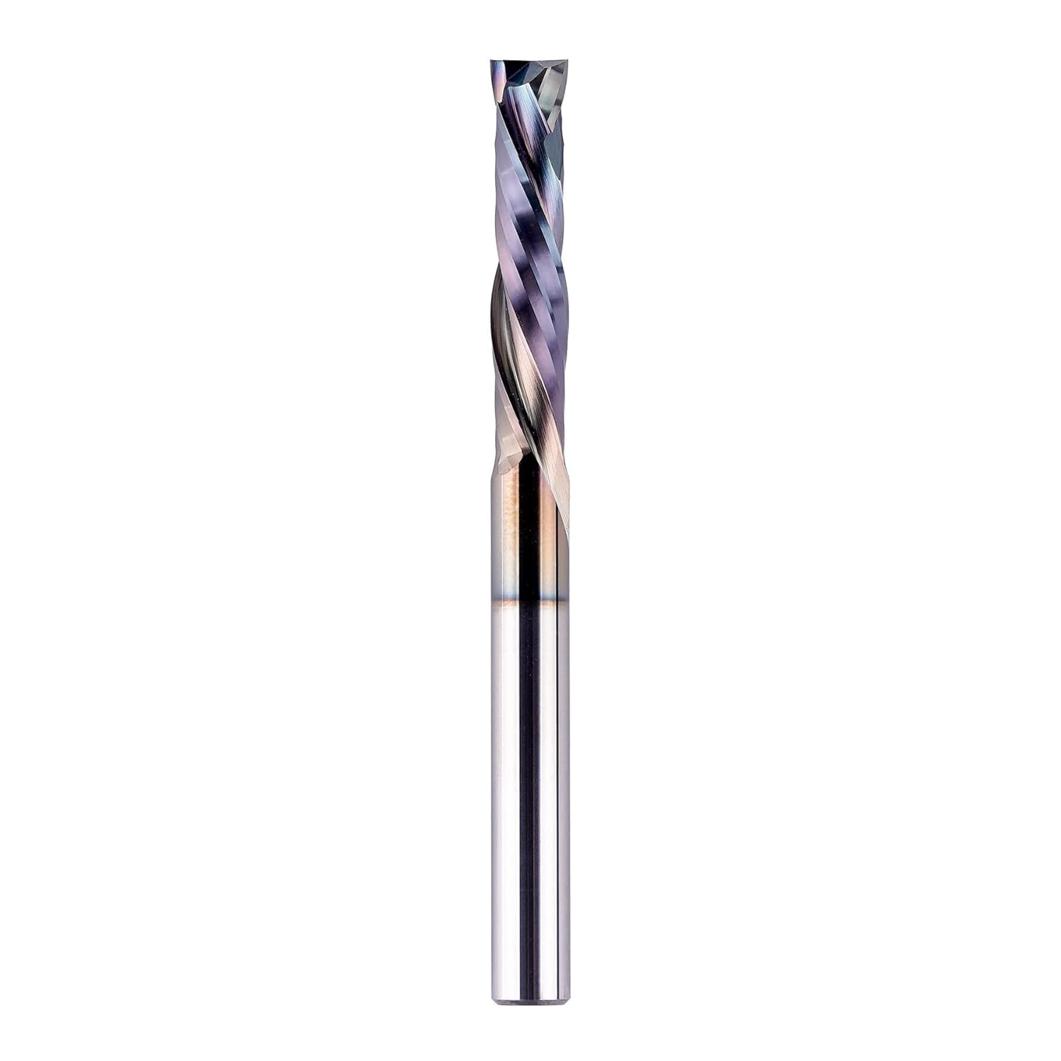 SpeTool Fraise à rainurer hélicoïdale, tige de 6 mm, compression de 32 mm, longueur de coupe extra longue avec revêtement TAC, fraise à rainure Up&Down VHM pour défonceuse à bois CNC